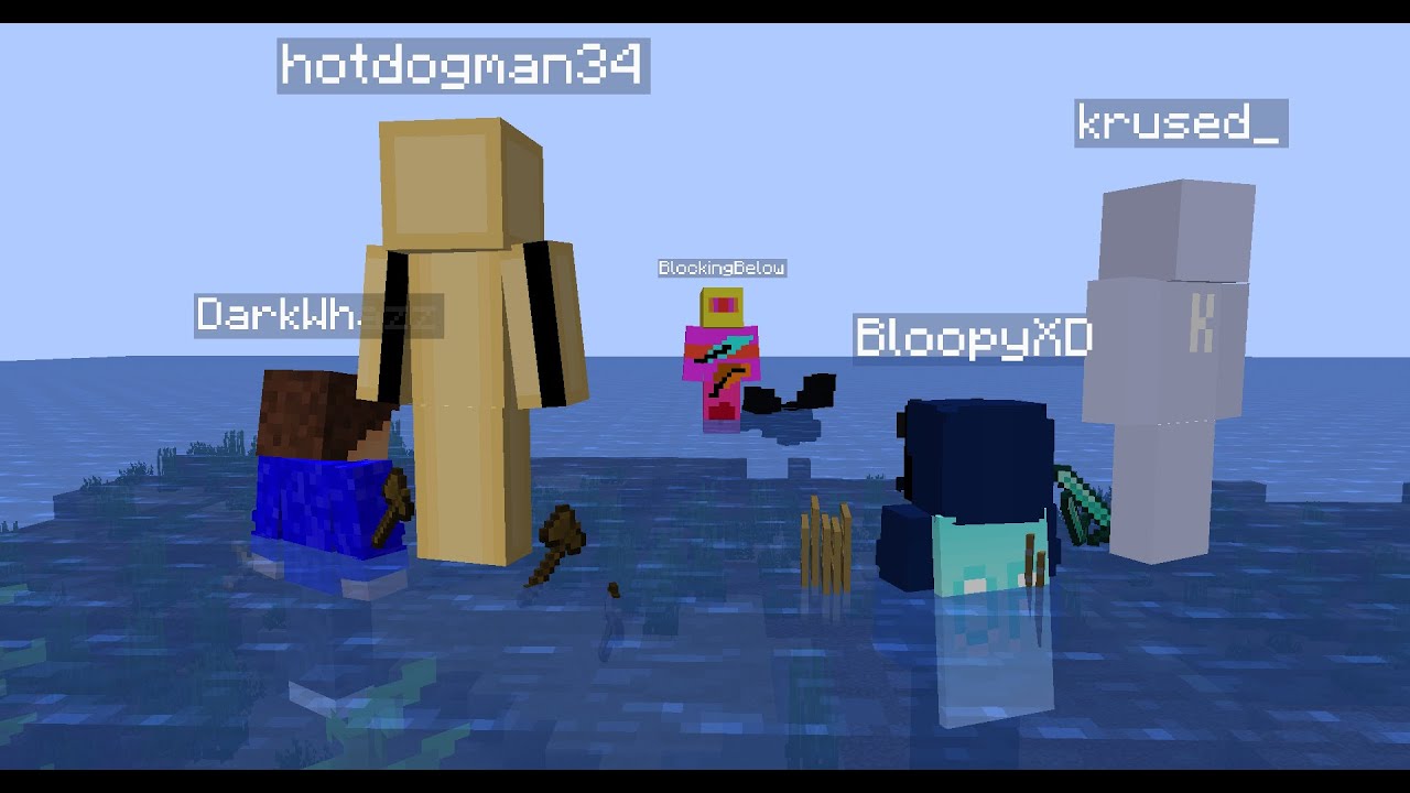 Minecraft Random Item Challenge VS 4 Hunters - YouTube