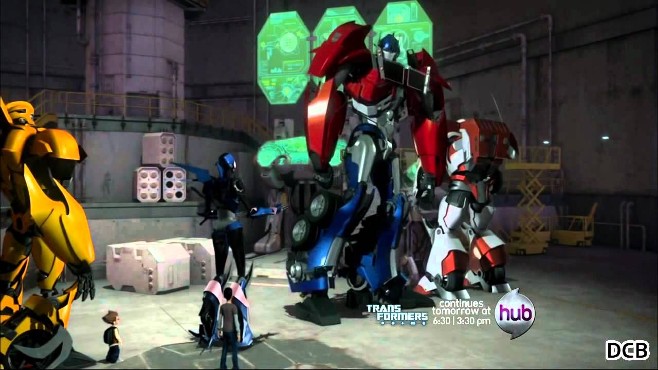 Transformers Prime Ratchet, Arcee, Jack says "Optimus, with all due