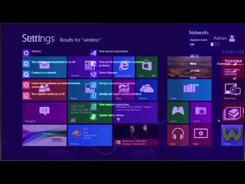 Toshiba How-To Connecting to a Wi-Fi network using Windows 8 by Toshiba