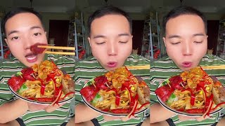 ASMR MUKBANG| eating show, roasted pork, roasted sausage, vegetable, noodles, rice, yummy!