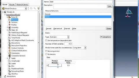 1.g) Abaqus Basics - Create a Material