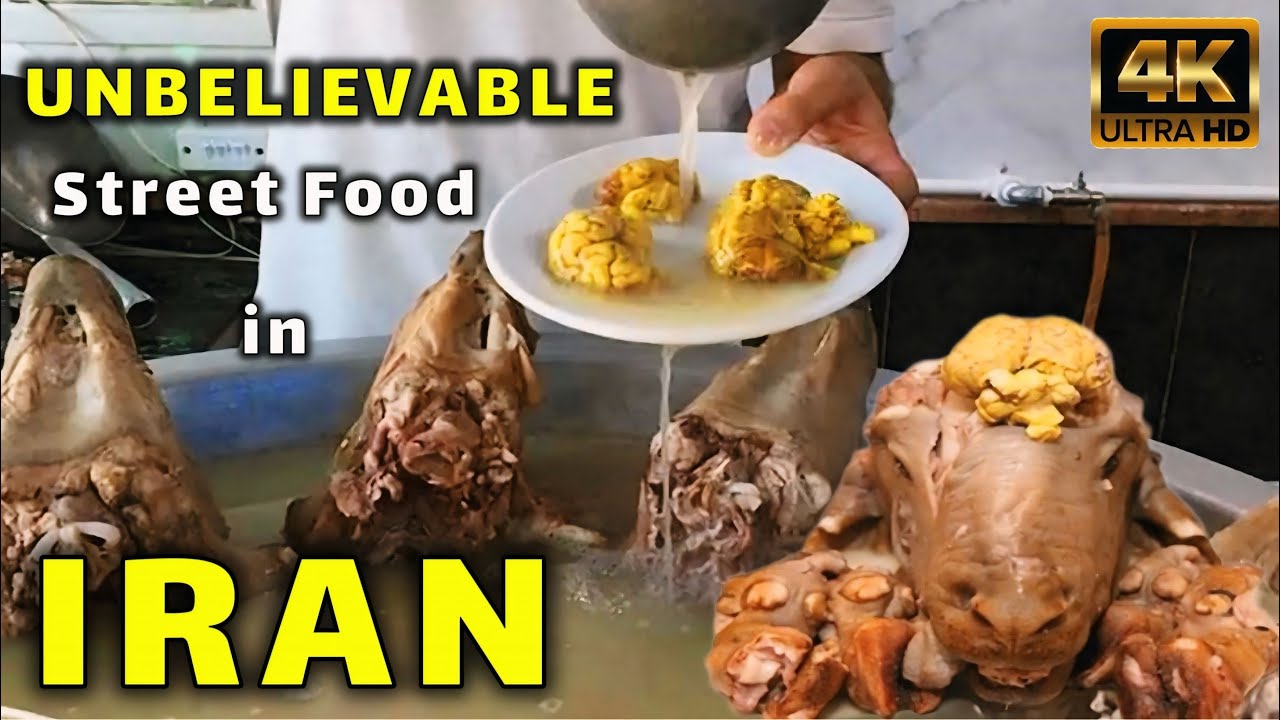 Delicious LAMB HEAD meat Iran street food |Persian food (4K)کله پاچه