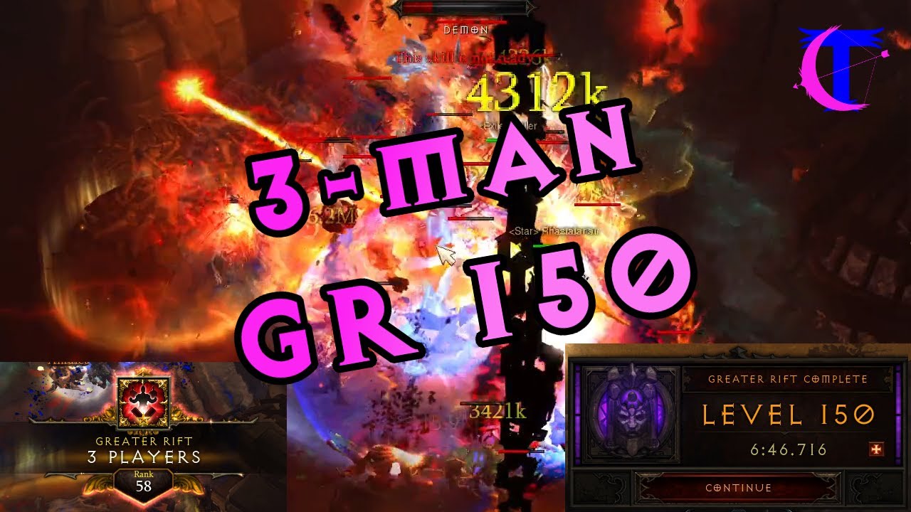Diablo III Season 24 - 3man Greater Rift 150
