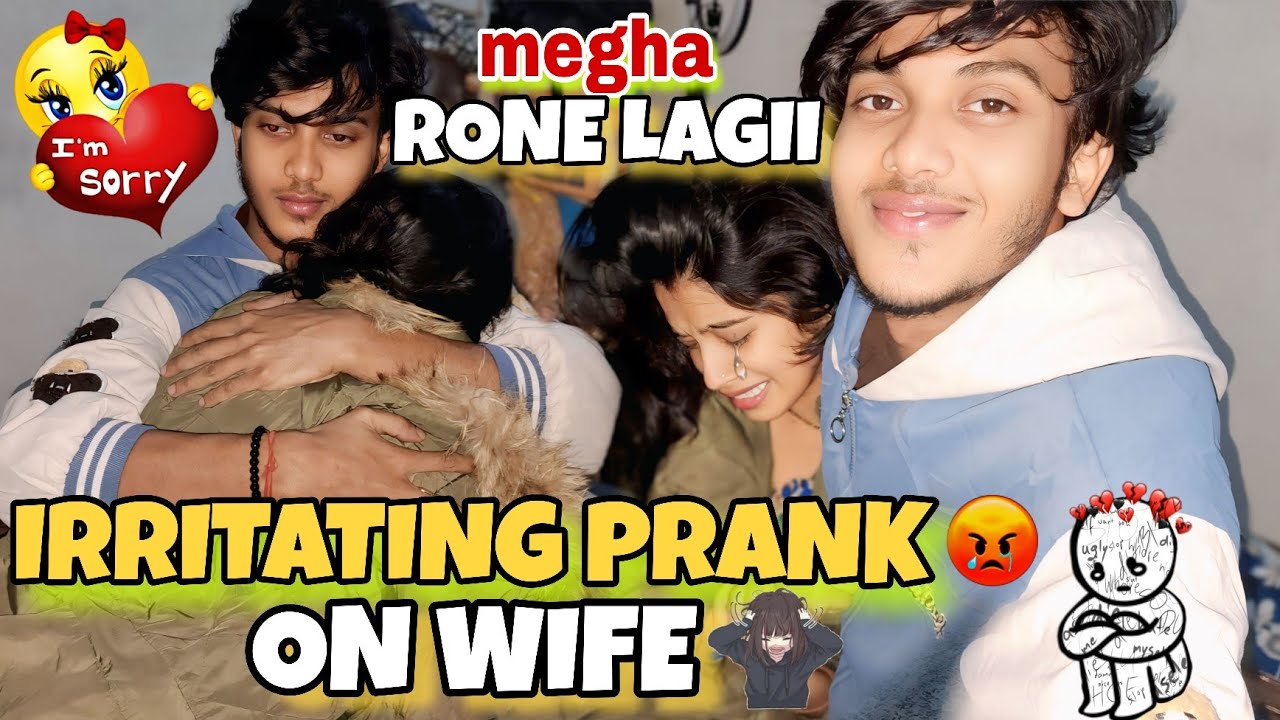  Irritating prank on wife 🤬!! Prank gone wrong😭!! Megha Rone lgi😒!! Krishna megha official vlog !!