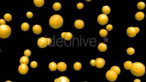 Infinite Rain of Oranges on Black | Motion Graphics - Envato elements