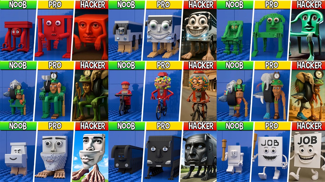 LEGO ALL Characters in Italian Brainrot Animals (BIGGEST COLLECTION №3) : Noob, Pro, HACKER! / Brain