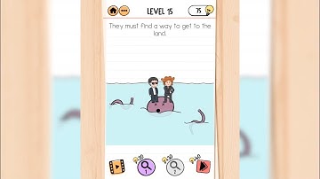 Brain Test 2 | Smith and Joe 1 | Level 15 - They must find a way to get to the land
