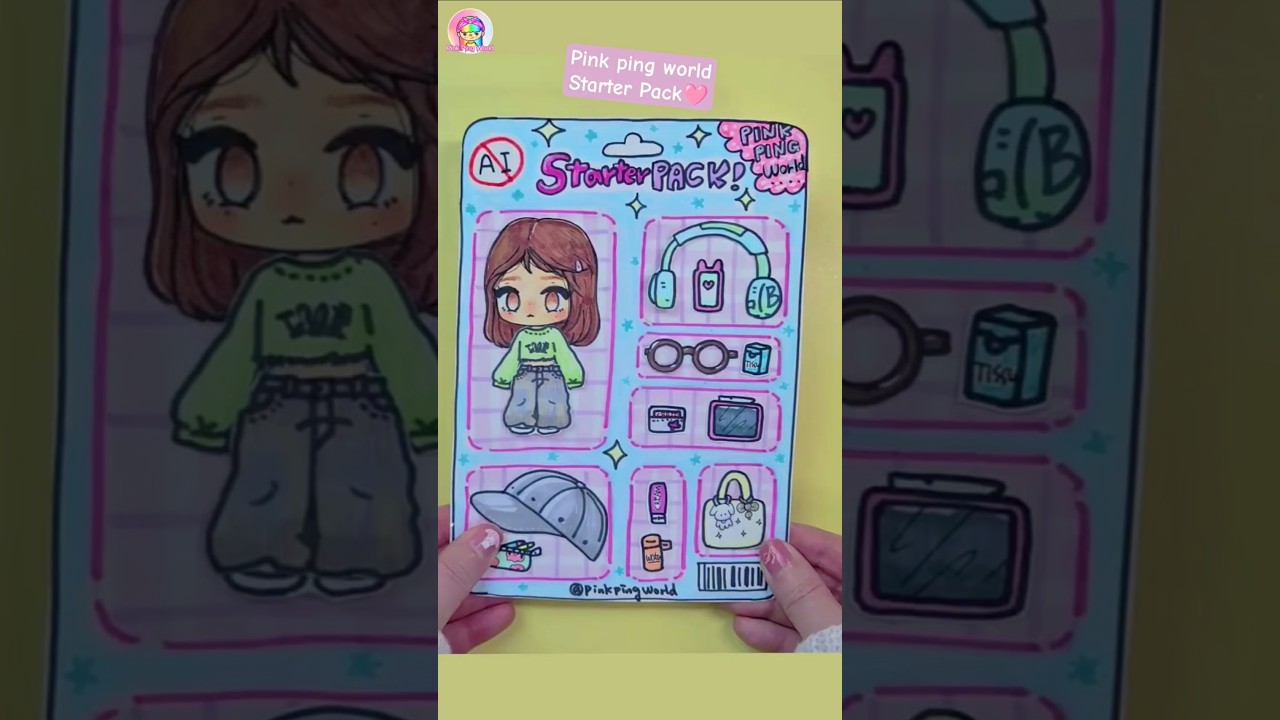 Trend Starter Pack Tutorial pink ping world #paperdiy