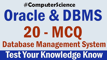 Oracle Top 20 Multiple choice Question With Answers || Try this Mcq and text your knowledge for DBMS