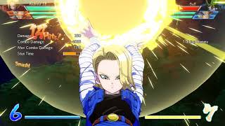 Dragon Ball FighterZ Android 18 4K BnB combo