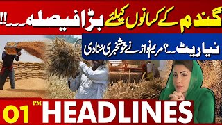 Big News For Farmers Punjab Govt Take Big Step For Farmers 01 Pm Lahore News Hd Headlines