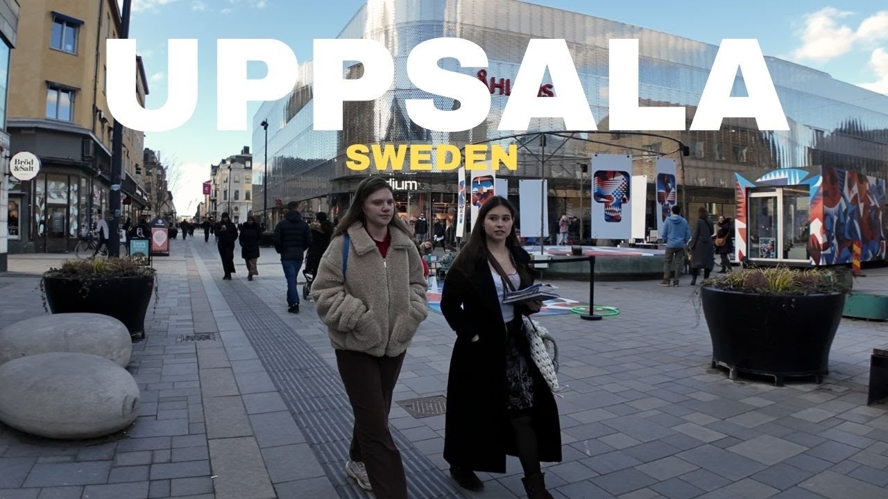 UPPSALA, SWEDEN 🇸🇪  2025 WALKING TOUR 4K 60fps (UHD) (With Subtitles) گشت‌وگذار در اوپسالا