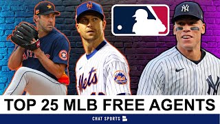 Top 25 MLB Free Agents Ft. Aaron Judge, Jacob deGrom, Justin Verlander | MLB Free Agency