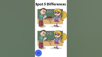 Spot 5 differences 3rd | #challenge #shorts #viralvideo #viral