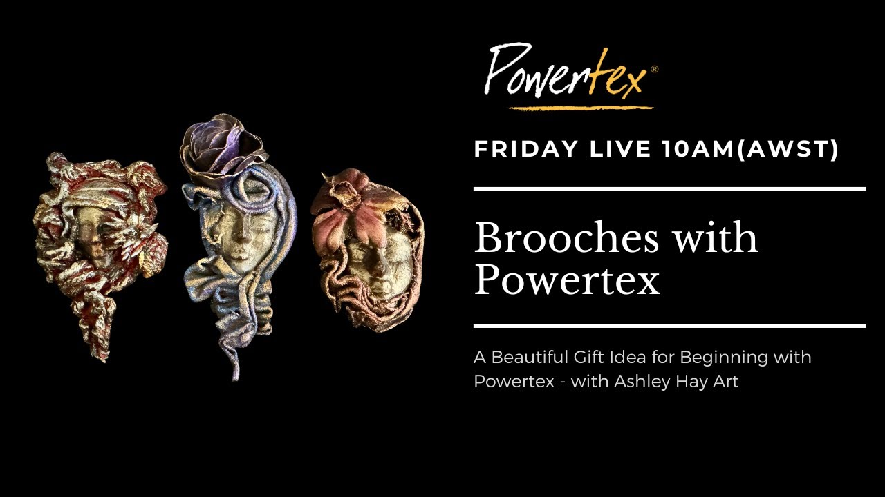 FABRIC BROOCHES - A Beautiful Gift Idea for Beginning with Powertex