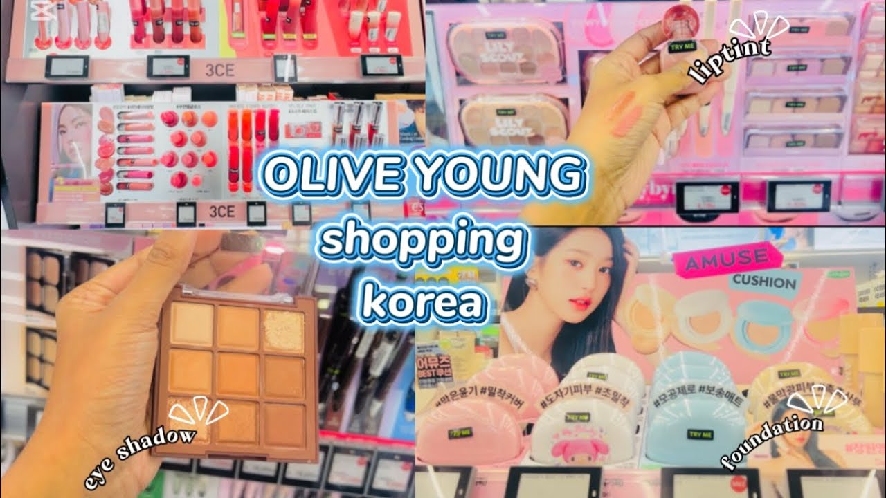 olive young shopping in Korea 🛍️| skincare, makeup haul 🌺
