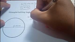 Hitunglah keliling lingkaran dengan diameter 24 cm