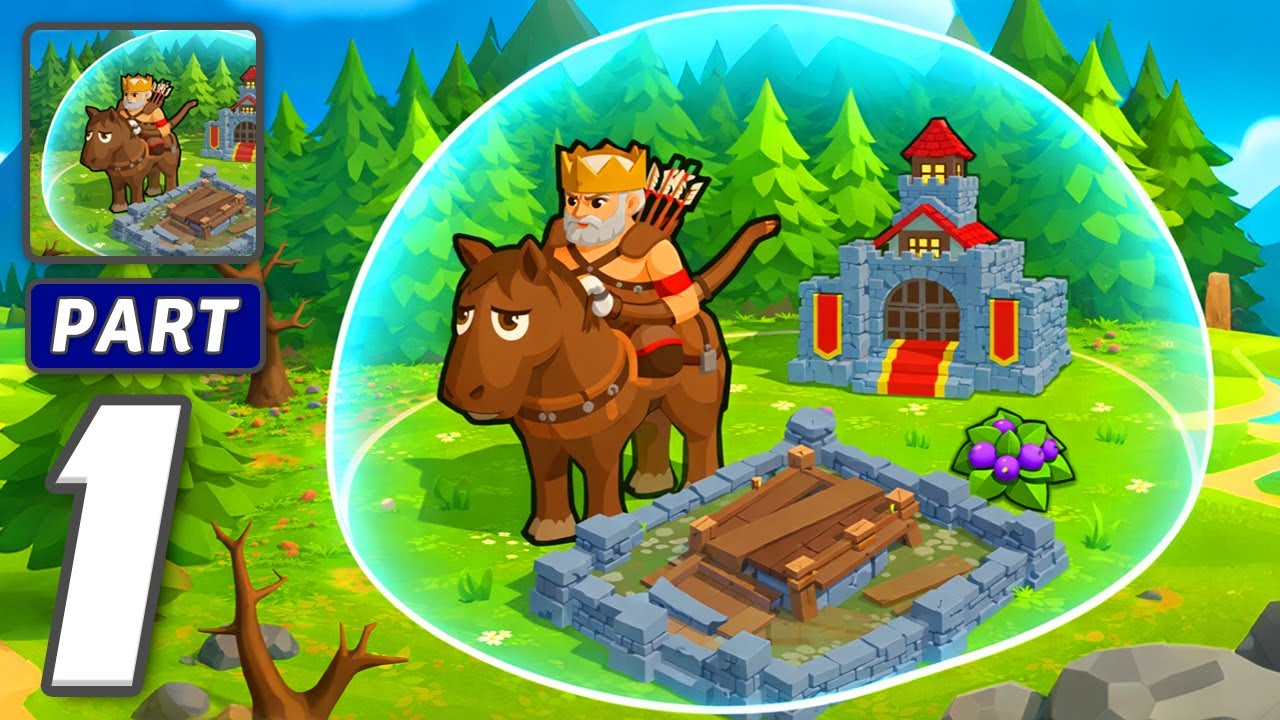 Kingland: Castle Adventure - Gameplay Walkthrough Part 1 - Claim Lands Build Castles (iOS, Android)