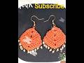 Crochet earrings 👂#crosiakadesign #theardwork #youtubeshorts #earrings