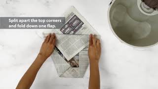 How to fold newspaper to line your kitchen compost pail