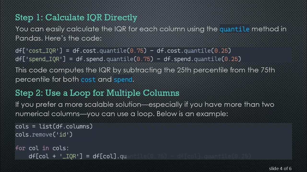Understanding IQR Calculation in Python - YouTube
