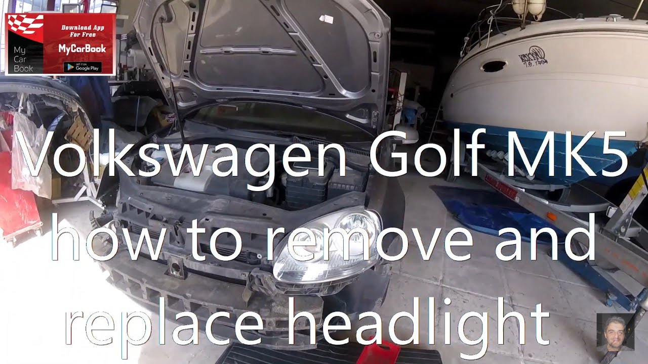 VW Golf MK5 (20032008) how to remove and replace headlight YouTube