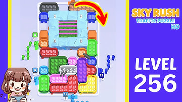 Sky Rush Traffic Puzzle Level 256 Solution Walkthrough