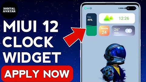 Miui 12 clock widget| Amazing Miui 12 Clock widget for Xiaomi redmi| Miui 12 clock widget theme.