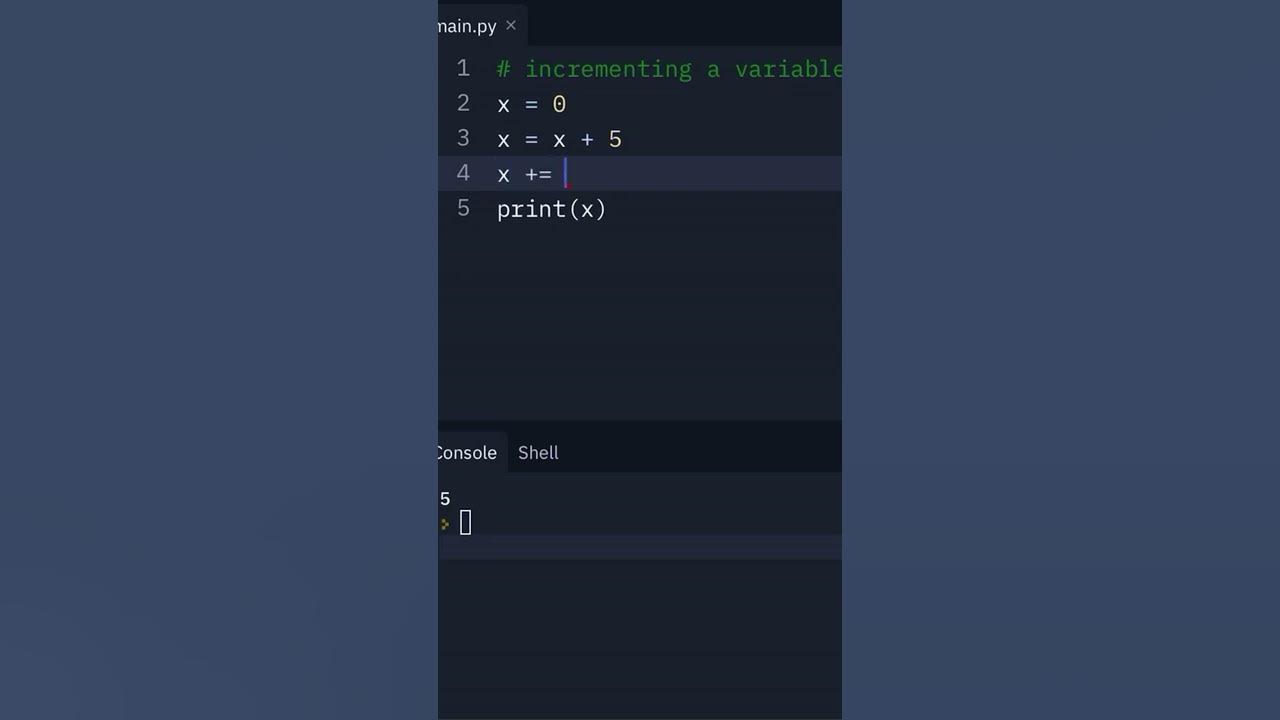 Python - Incrementing a Variable #python #tutorial #shorts - YouTube
