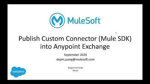 Publish Custom Connector into Anypoint Exchange