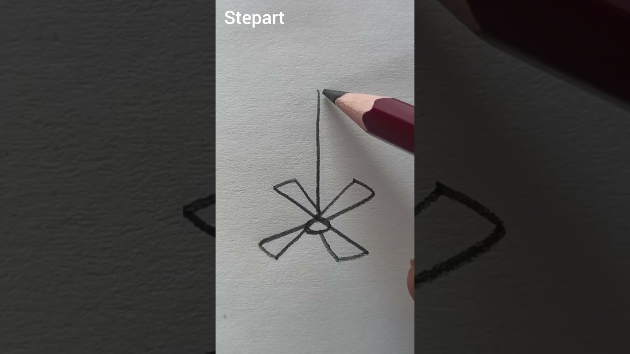 how to draw a fan easily