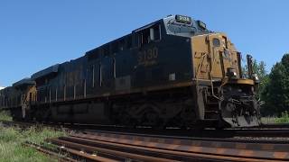 Fast 60MPH CSX Intermodal Baretable I017 – ES44AH's #3130 Odd K5HL & #3196 – Madison OH in July 2026