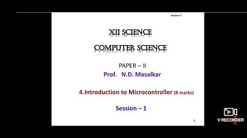 XII Computer Science Features & Memory Mapping of 8051 Microcontroller (session 1)