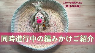 同時進行中の編みかけご紹介【本日の手芸】today's handicraft