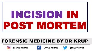 Incision in Post-Mortem Post-Mortem Examination Dr Krup Vasavda
