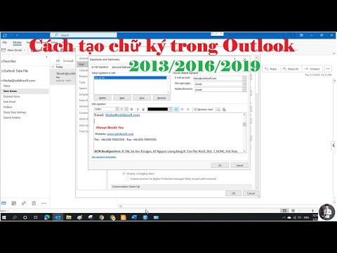 ลงชื่อ hotmail outlook  Update New  Cách tạo chữ ký trong Outlook 2013/2016/2019 _ Signature Outlook 2013/2016/2019.