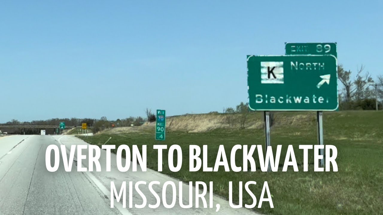 Driving from Overton to Blackwater, I70 West, Missouri, USA YouTube