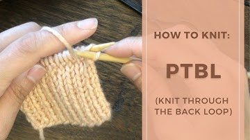 How to Knit PTBL | Purl Through the Back Loop (Continental)
