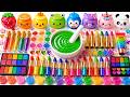 Satisfying Slime ASMR 🌈 DIY How to Make Rainbow Glossy Slime with Makeup Suncream Glitter 04