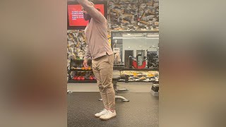 Overhead Landmine Reverse Lunge