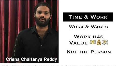 Time & Work ; Work & wages | Very Important Concept | Crisna Chaitanya Reddy | CREATE U app