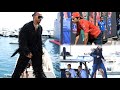 Lewis hamilton arrives with bodyguards for monacogp  f1 drivers arrivals in monaco  bts