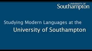 Modern Languages at the University of Southampton