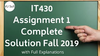 IT430 Assignment 1 Solution Fall 2019