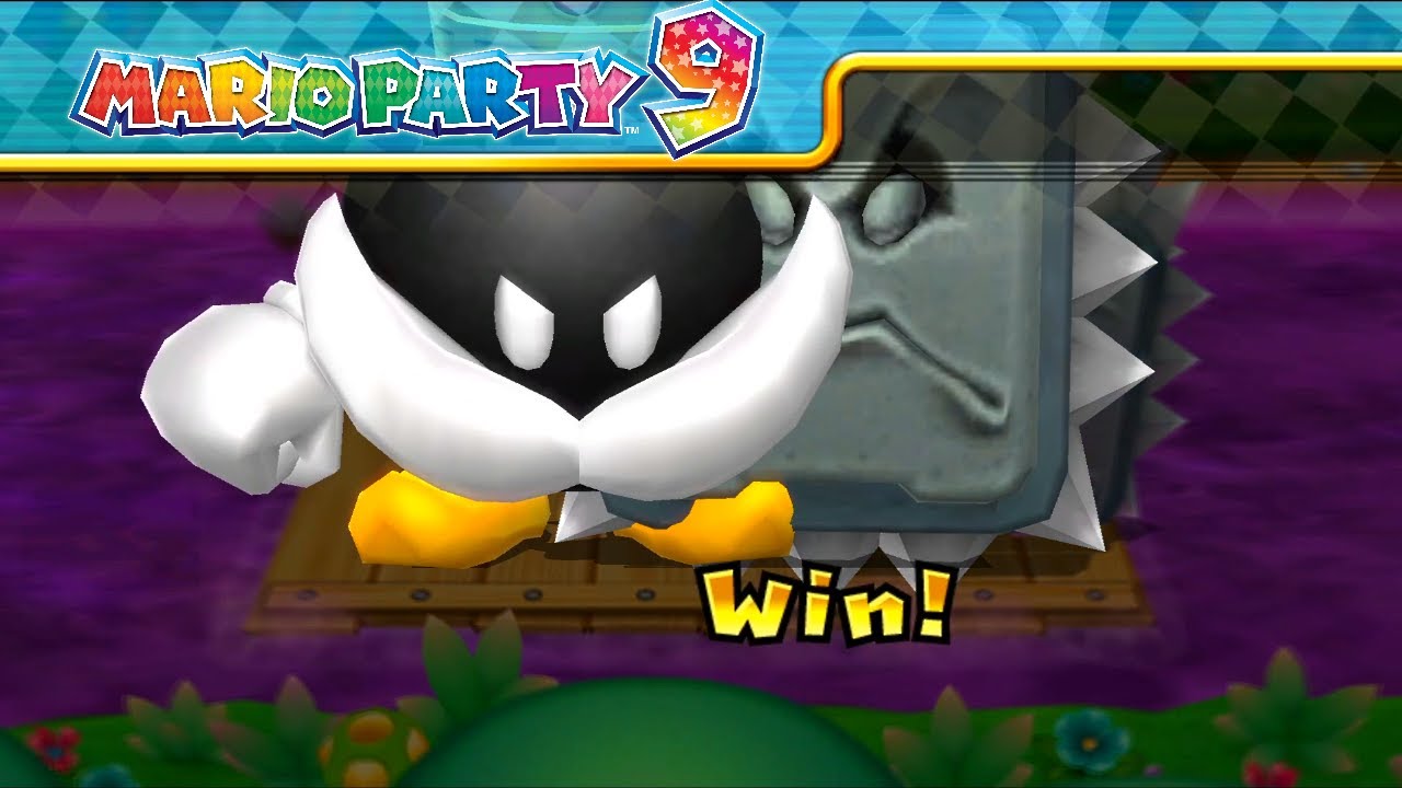 Mario Party 9 - Step It Up - King Bob-omb vs Thwomp (Master CPU)