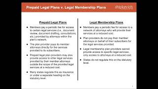 The Regulatory Landscape of Prepaid Legal Plans