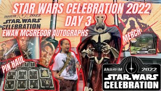 Star Wars Celebration 2022 | Store Pins & Merch | Ewan McGregor Autographs | Pics w/ Cosplay | Day 3