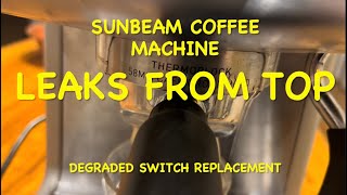 How to repair Sunbeam Minibarista EM4300 coffee machine: leaks from top!