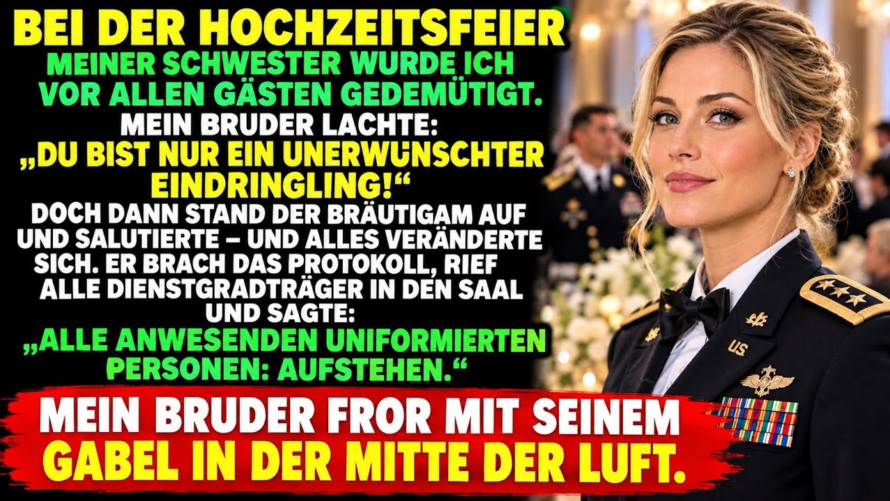 „Du bist nur ein unerwünschter Eindringling!“ – Bis der Bräutigam plötzlich salutierte