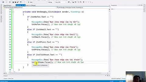[Khóa Học Lập Trình C#.NET] - Xây Dựng Ứng Dụng Tạo Form Đăng Ký Tài Khoản Phần 1 (Video 22/49)